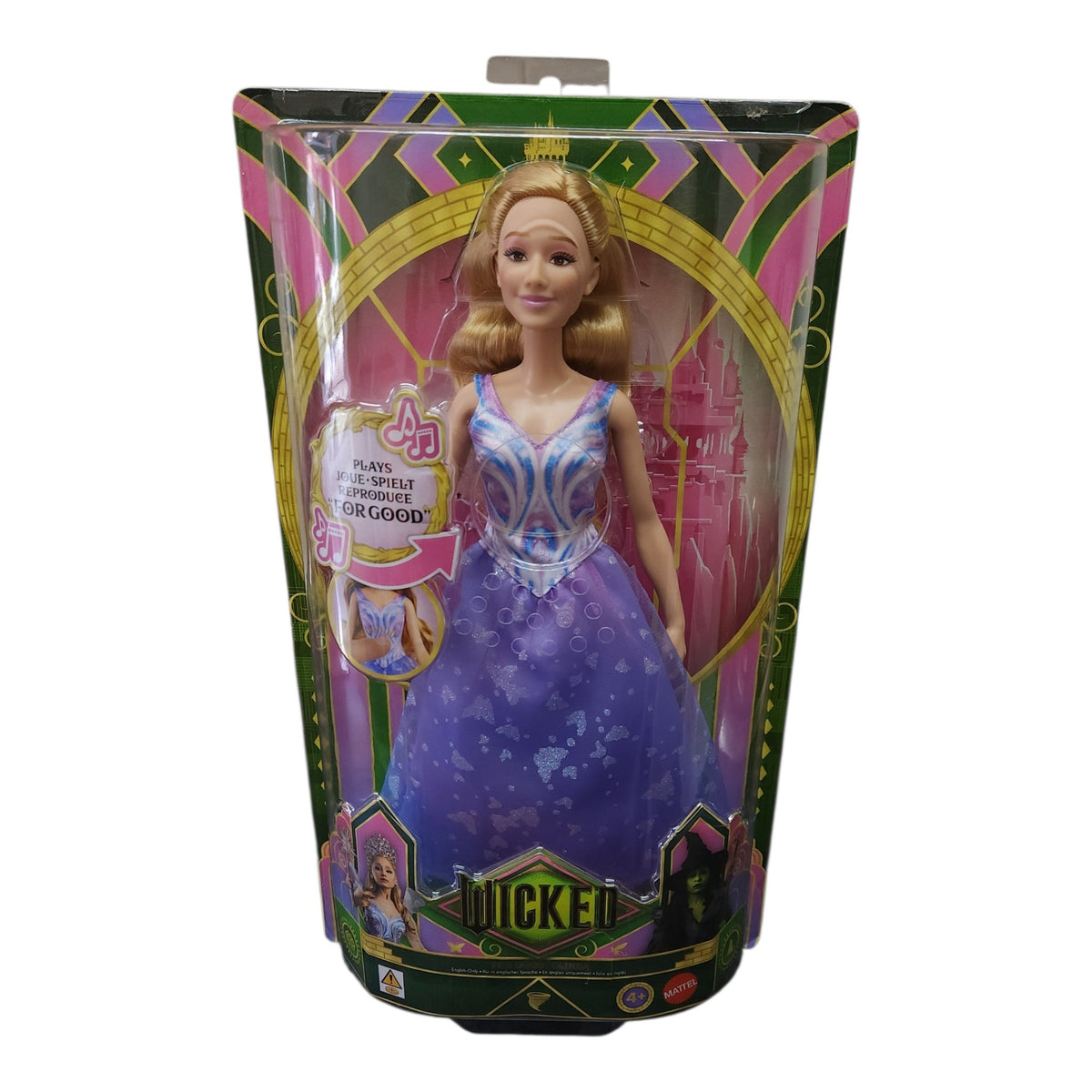Wicked Doll Plays Joue Spielt Musical Princess Doll in Lavender Dress for Kids