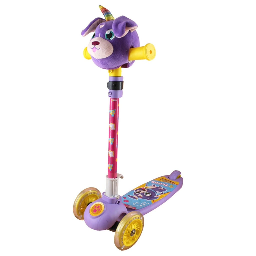 Scooter 3 Wheeled Perrycornio Plush Head Scooter For Kids